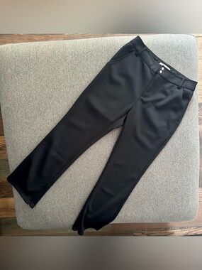 NWOT Anthropologie Black Zip Ankle Trouser Pants Small